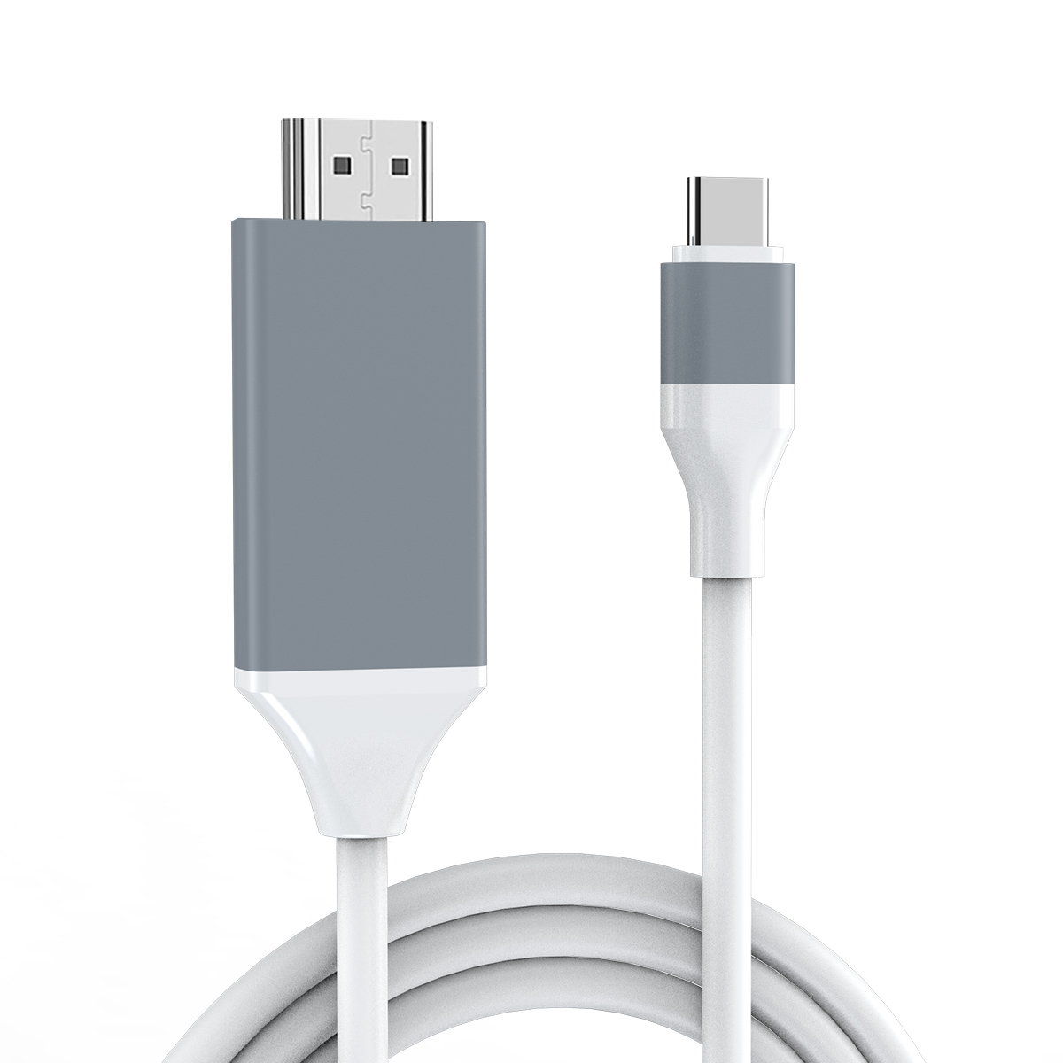 Cable USB C a HDMI de 6,6 pies 4K para monitor, adaptador HDMI a USB C para MAC, convertidor USBC a HDMI para iPad pro, MacBook air: Blanco