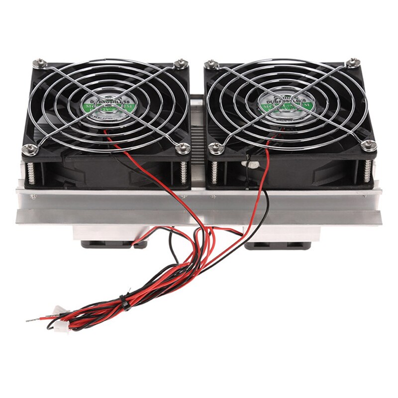 200 x 118 x 95mm 120W Thermoelectric Peltier Refrigeration Semiconductor Cooling System Kit Double Fan