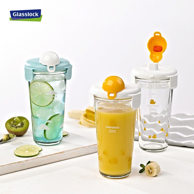 450ml glasslock sommer hærdet glasflaske vand drikke juice shaker duftende te kop drinkware kaffekop køkken drinkware