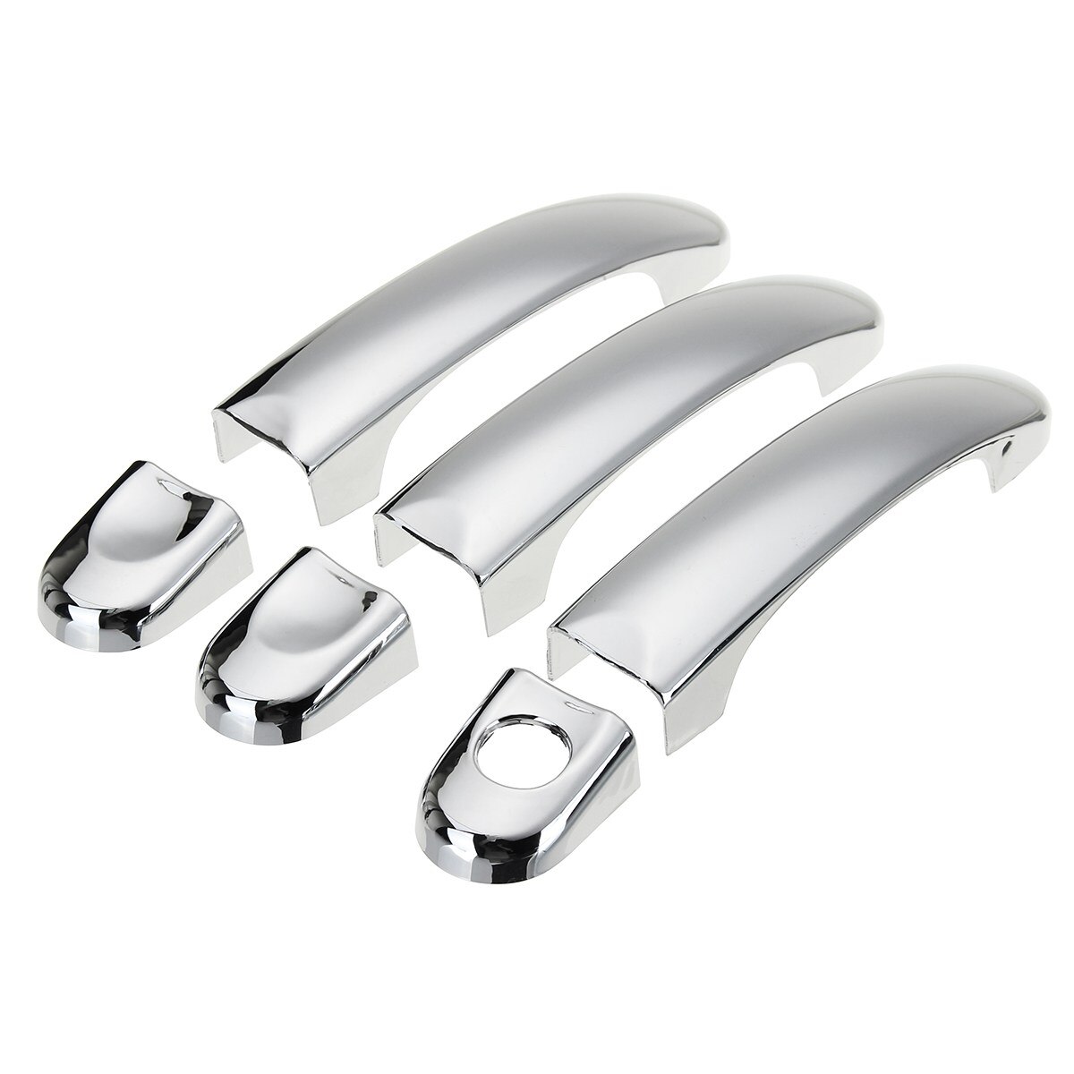 6x krom 3 dørhåndtak deksel trim sett for vw transporter  t5 caravelle caddy multivan 2003