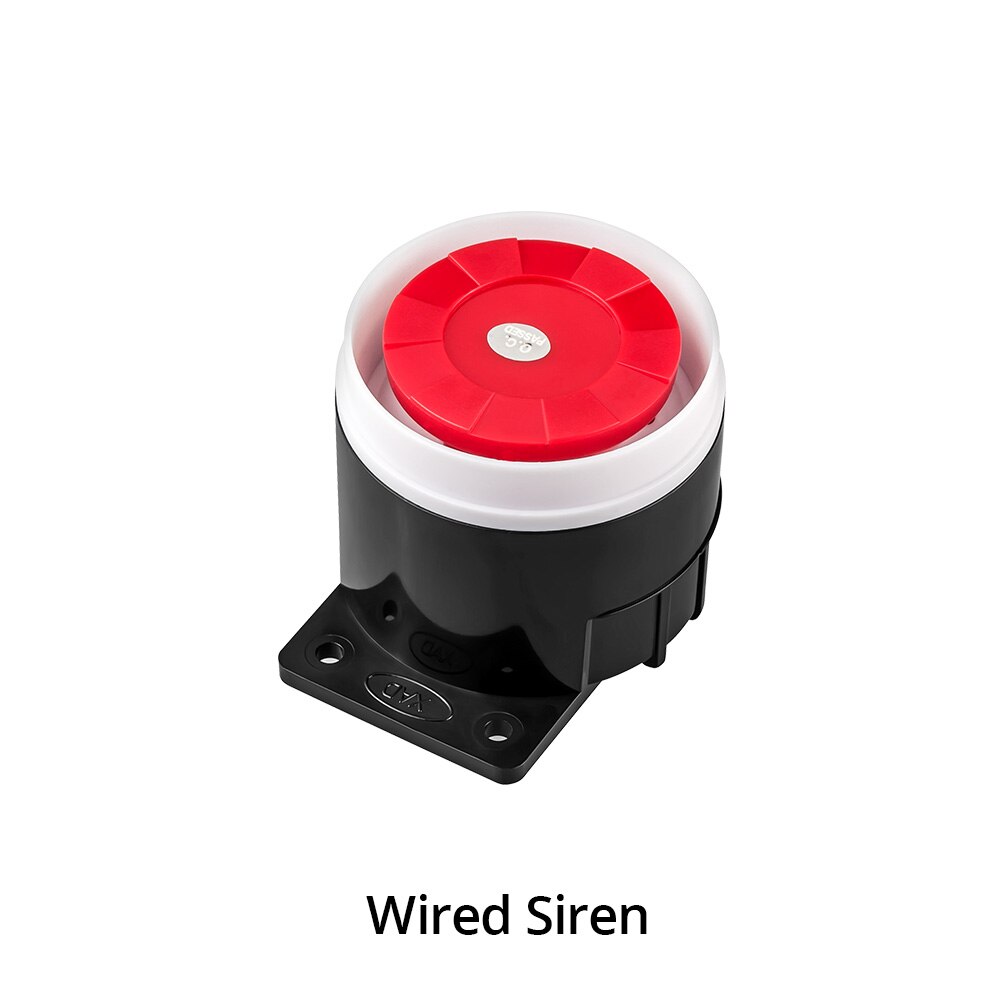 Fuers-sistema de alarma inteligente Tuya para el hogar, alarma antirrobo con WIFI, GSM, con pantalla LCD a Color, Sensor de movimiento de seguridad: Wired Siren