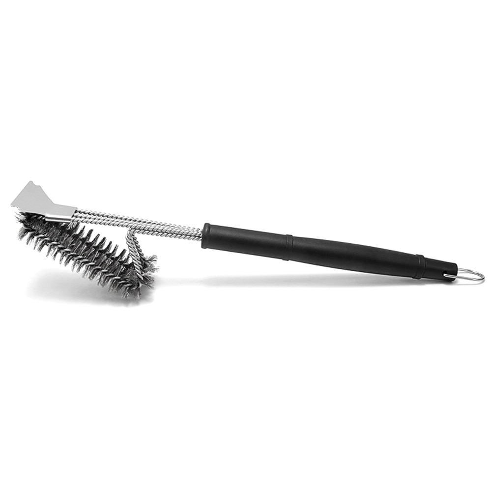 Grate Scraper Stainless Steel Bristle Wire Grill Cleaning Brush Ergonomic BBQ Home Outdoor Tools Long Handle Portable Oven