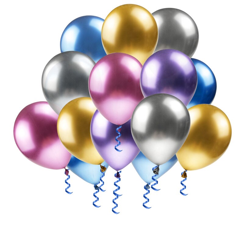 Ballon épais en Latex doré 12 pouces | Ballon volant couleur Chrome métallique, ballon gonflable, ballon à Air, décor réception pour bébé, anniversaire