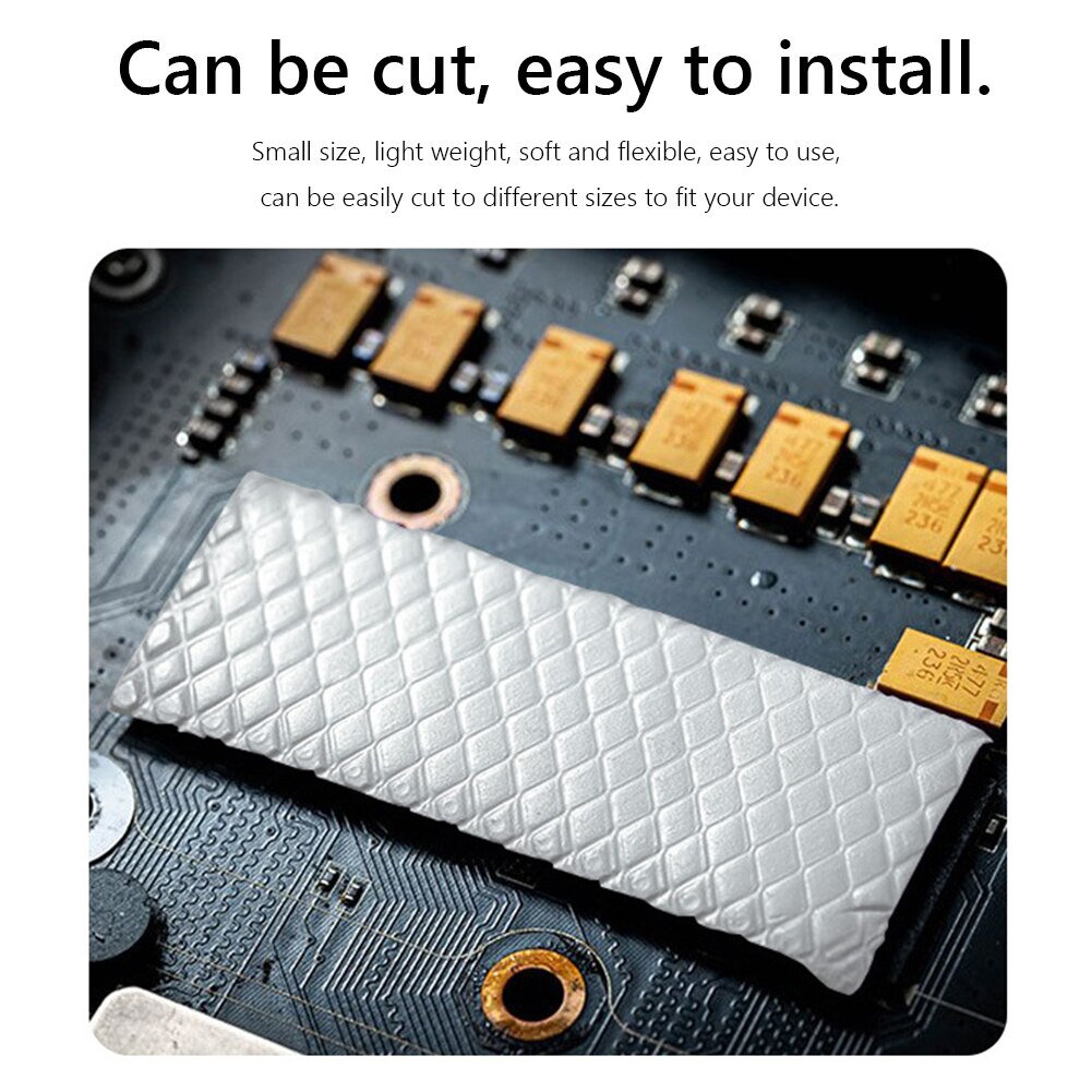 Tp400 heat dissipation silicone pads cpu/gpu graphics card thermal pads 14,8 w/mk solid thermal grease sheet for laptop/pc