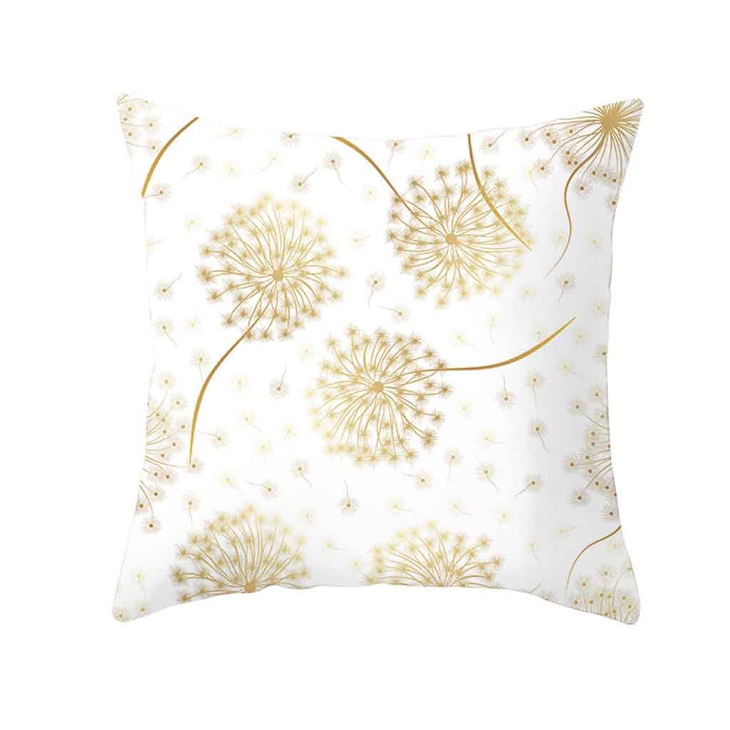 Pillow Case Gold Plant Printed Sofa Car Cushion Cover Home Decor Throw Pillowcase Bed Decoations poszewki na poduszki 45x45cm: G