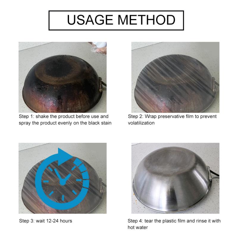 30ml Kitchen Pot Cleaner Dirt Removed Charred Stainless Steel Wok Pot Stains Cleanning Tool Kitchen Accessories