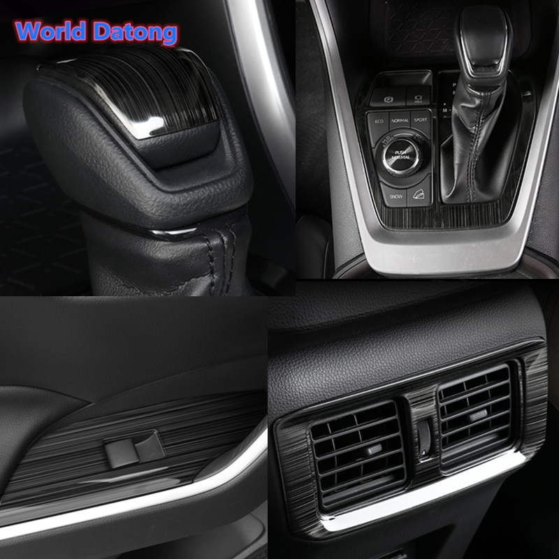 RAV 4 Accessories for Toyota RAV4 XA50 LHD Drawing Black Moulding Whole interior Stainless steel Decoration Trim