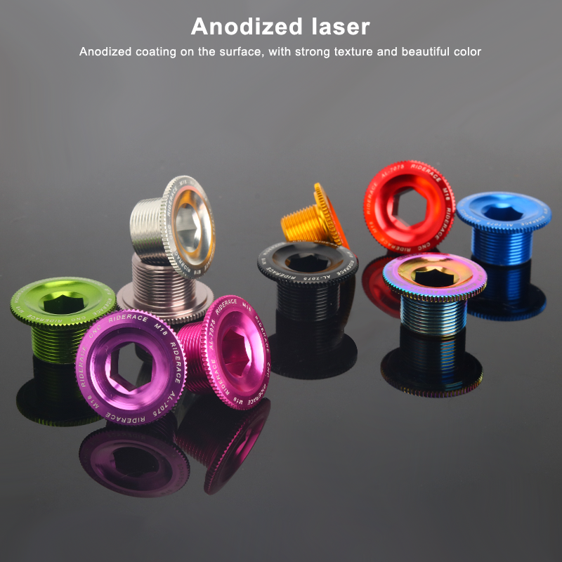 Boulon de fixation de bras de manivelle de vélo, écrou de pédalier en alliage d'aluminium, couvercle de manivelle de vélo vtt, bouchon à vis M18 M20 boulon pour capuchon de boulon de manivelle Shimano