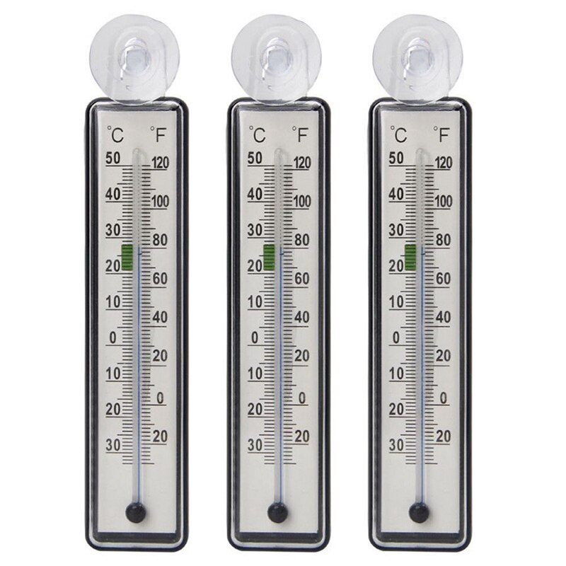 3X Aquarium Aquarium Thermometer Glas Meter Water Temperatuurmeter Zuignap