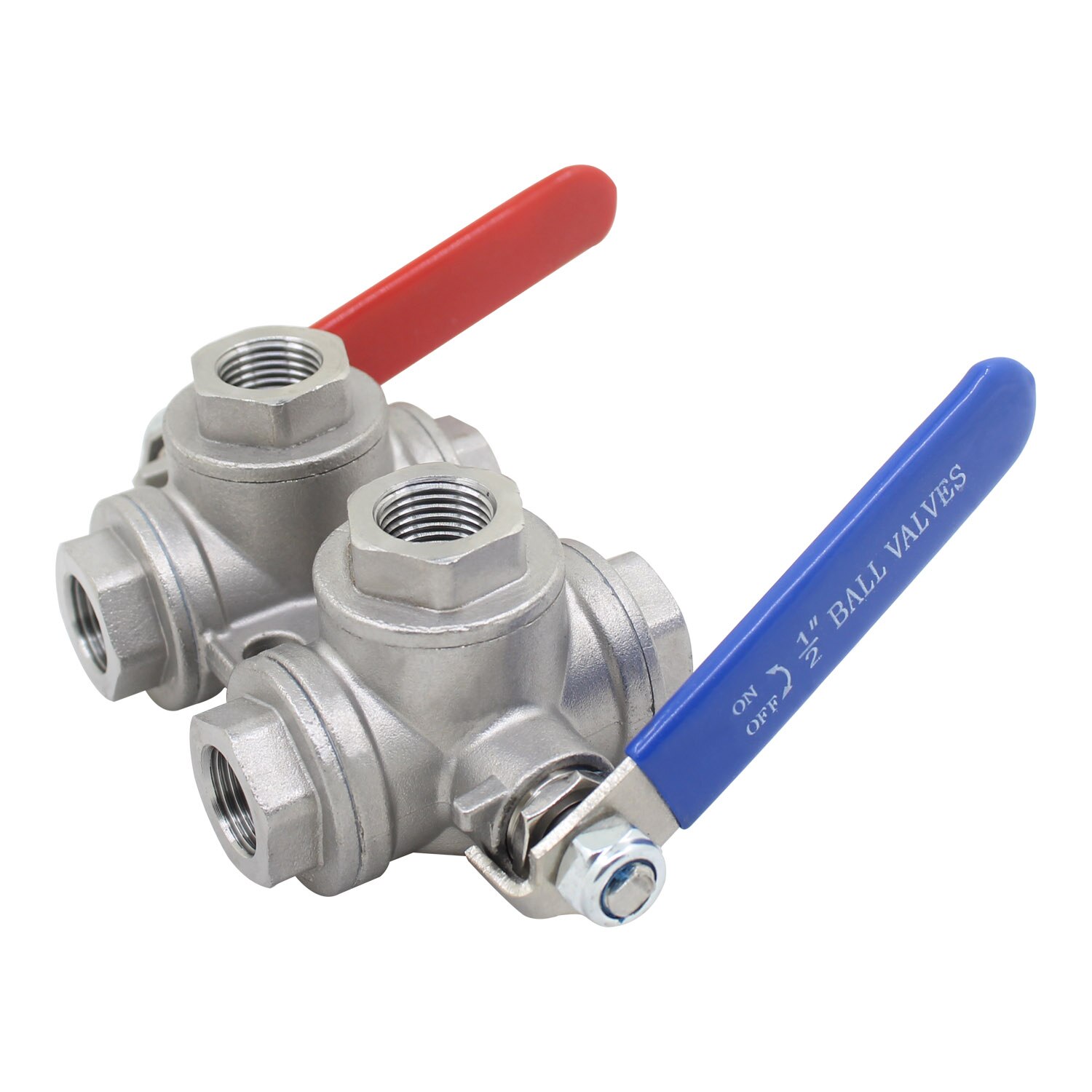 Six way ball valve for truck fuel tank heater preheater switching valve selector valve double switch with base Cast steel