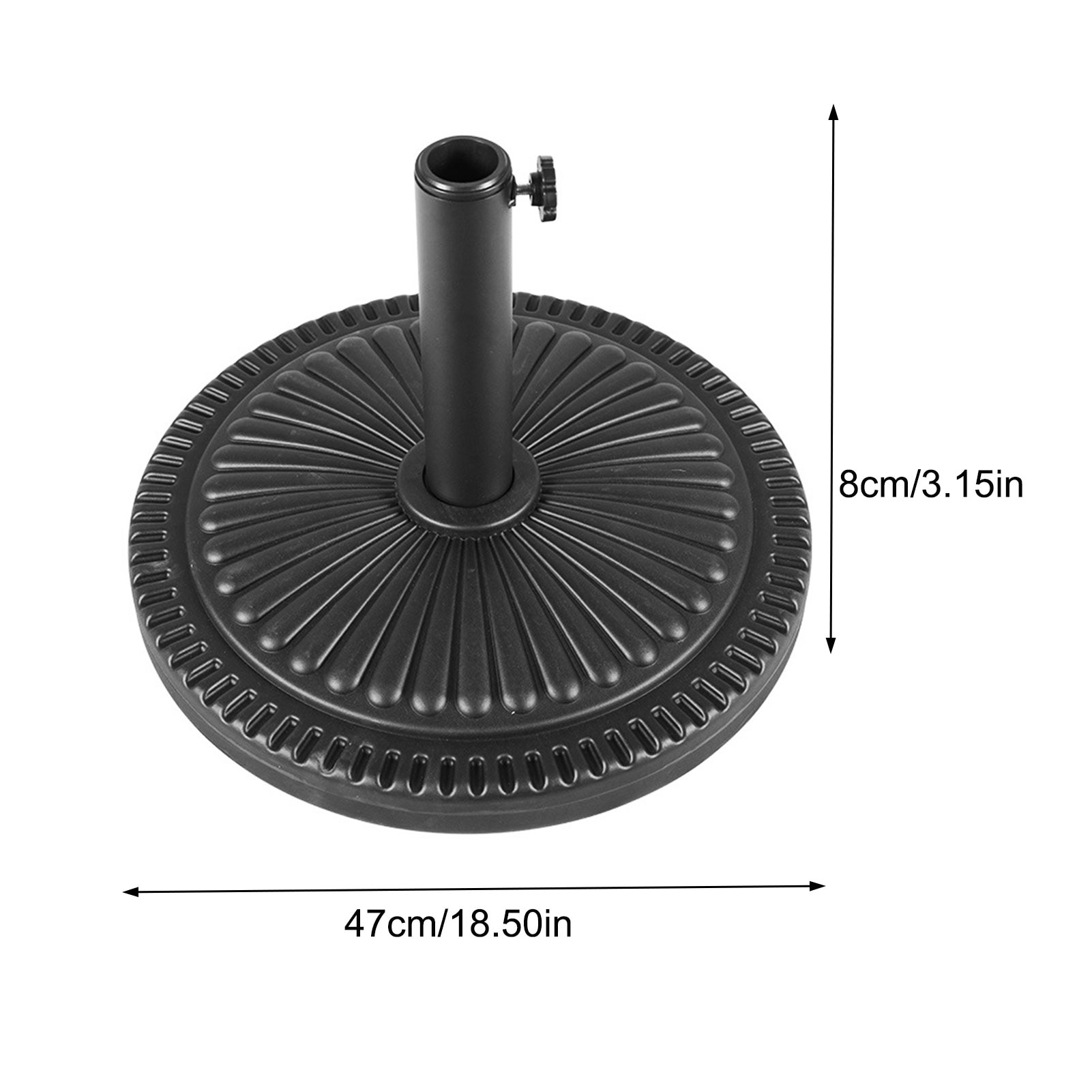 thumbnail image 2 of Garden Mile Heavy Duty Rattan Effect Parasol Base – 10kg Resin Umbrella Stand For Patio & Garden 2 of 14