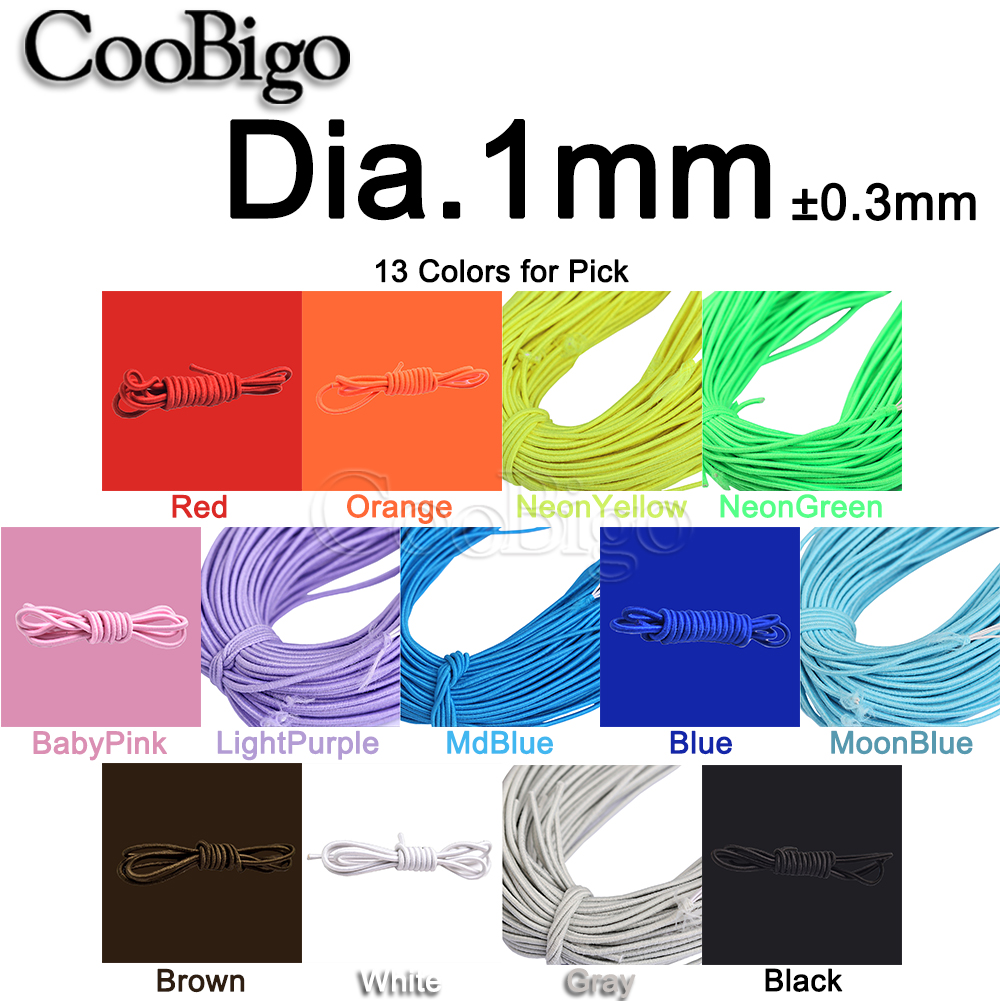 5 Meter 1 mm 2 mm 3 mm runde Gummibänder Bungee Schock Kabel elastisches Seil Gummiband Gurt Schnur Kordon Schnürsenkel Nähzubehör