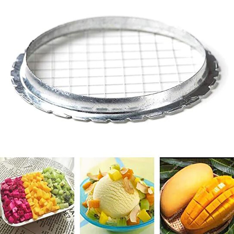 1 stücke Silber Edelstahl Kartoffelpüree Hand Presse Netz Kartoffel Schneidemaschine Gemüse Salat Werkzeug