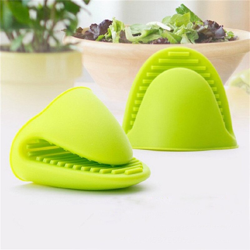 TTLIFE Silicone Kitchen Organizer Insulated Heat Pot Clips Microwave Oven Gloves Plate Clip Anti-scald Thicken Kitchen Glove
