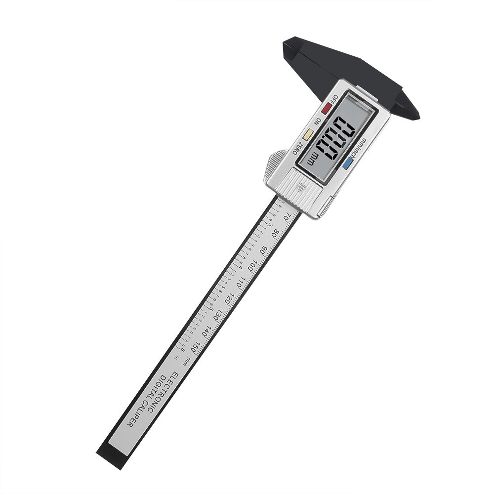 Digital Caliper 6 Inch 150mm Micrometer Depth Measuring Instrument Vernier Calipers Measuring Tool Messschieber paquimetro: 0150mm Silver