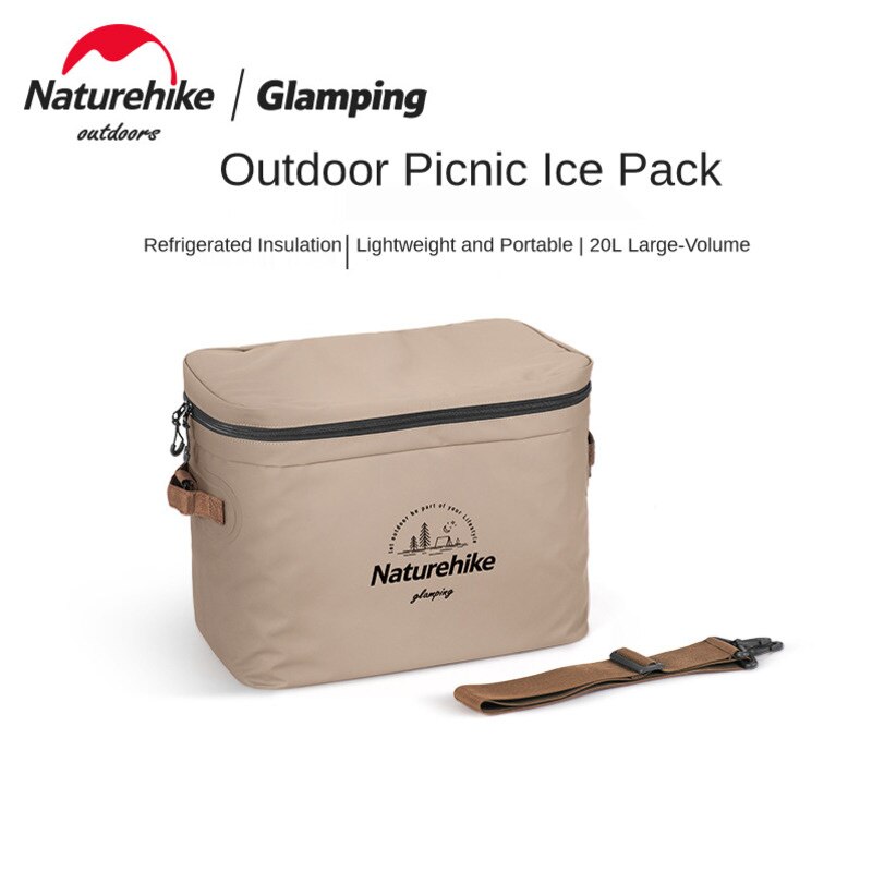 Naturehike 20L Outdoor Thermal Insulation Ice Pack Portable PVC Picnic Bag For Camping And Travel Cold Storage Heat Preservation