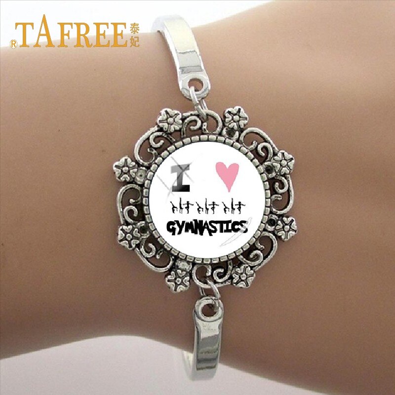 TAFREE Good bracelet Lace like gymnastics art photo Glass Dome Bracelet sport Charm Women's GY020: GY031