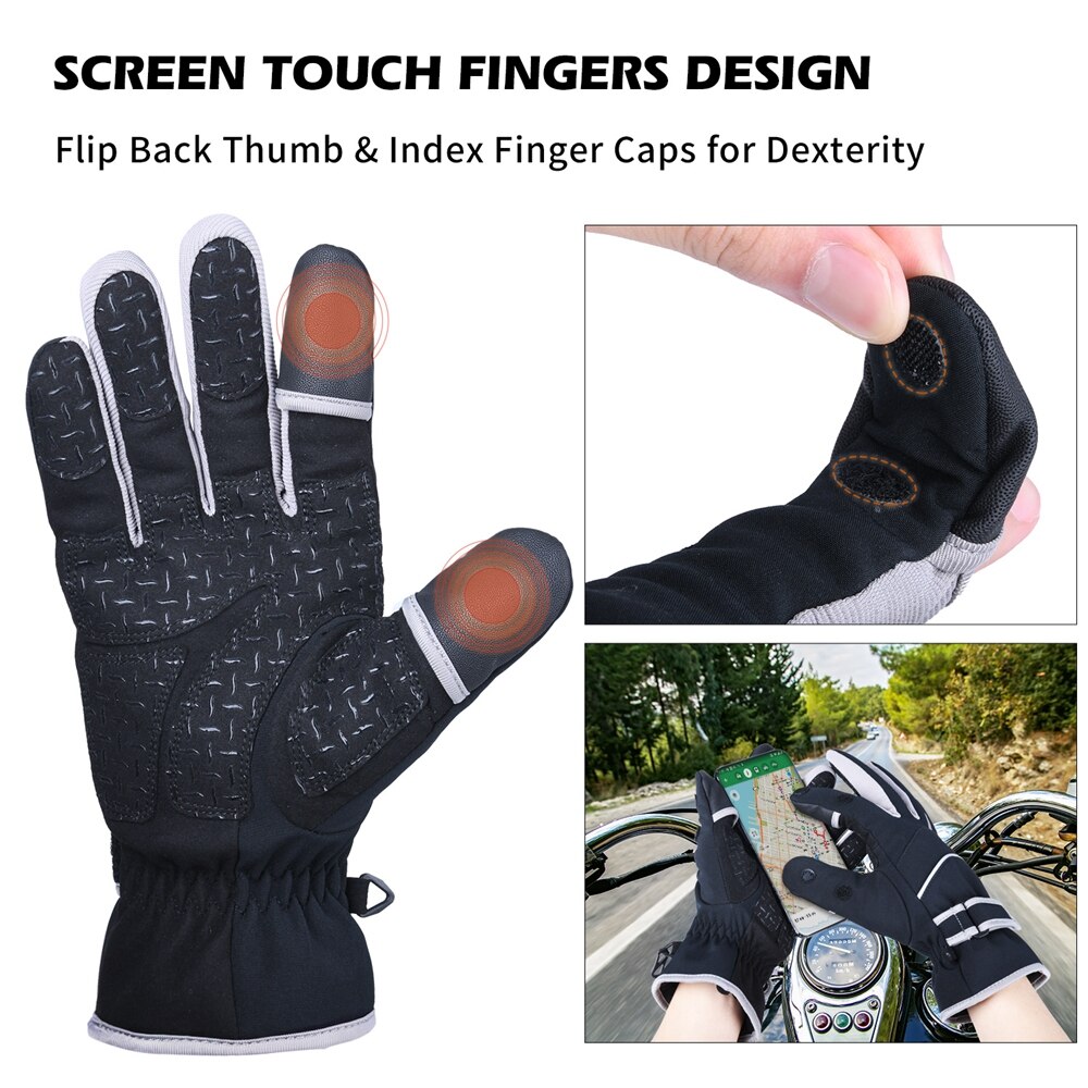 Goture Winter Fishing Gloves 10°F -12℃ Bearing Temperature Warm Waterproof Anti Slip Cut Neoprene Gloves Carp Fishing Tackle