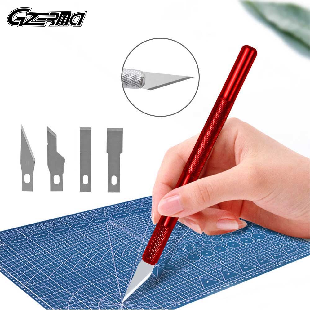 Metalen Carving Scalpel Mes Gereedschap Kit Antislip Blades Voor Mobiele Telefoon Laptop Pcb Diy Reparatie Handgereedschap Hout carving Scalpel