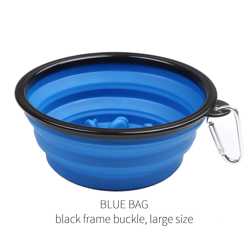 Pesant bol pour animaux de compagnie 6 couleur chien soins de santé Portable étanche pliable numérique bol pour animaux de compagnie sain animal de compagnie lent bol de nourriture 2 taille