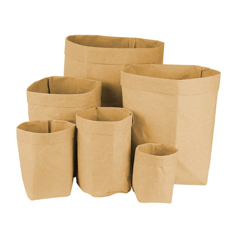 Maceta de Papel Kraft de tamaño múltiple para vivero, bolsa de cultivo de plantas, contenedor de difusión de plántulas, lavable, suministros para macetas de jardín, suculentas