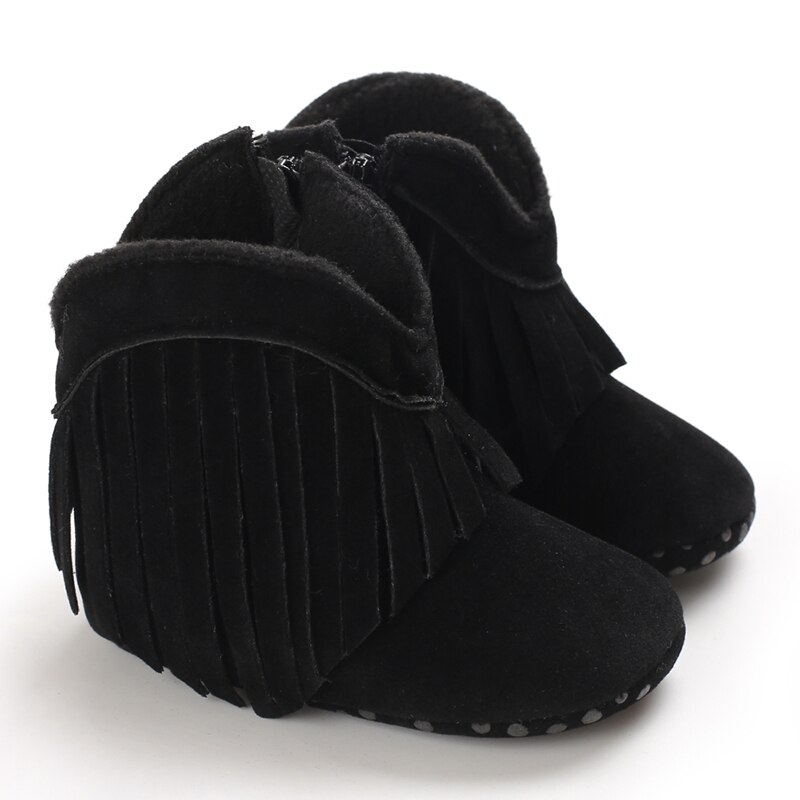 Toddler Boots Newborns Prewalkers For Unisex Baby Boys Girls Winter Keep Warm Moccasins Tassel Footwear Shoes Sneakers: A / 7-12 Months