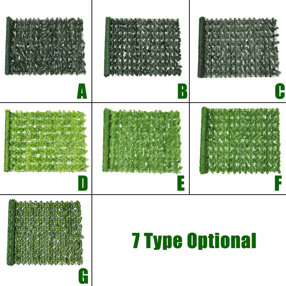 Artificial Leaf Garden Fence Screening Roll UV Fade Protected Privacy Artificial Fence Wall Landscaping Ivy Garden Fence Panel