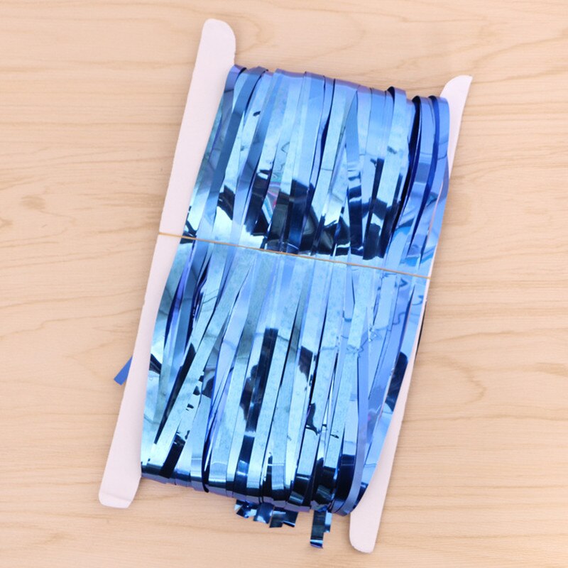 2m/3m regnbue bakgrunn folie streamer banner baby shower gutt jente første bursdagsfest dekorasjoner barn jul bryllup dekorasjon: Blå / 1 mx 3m( størrelse)