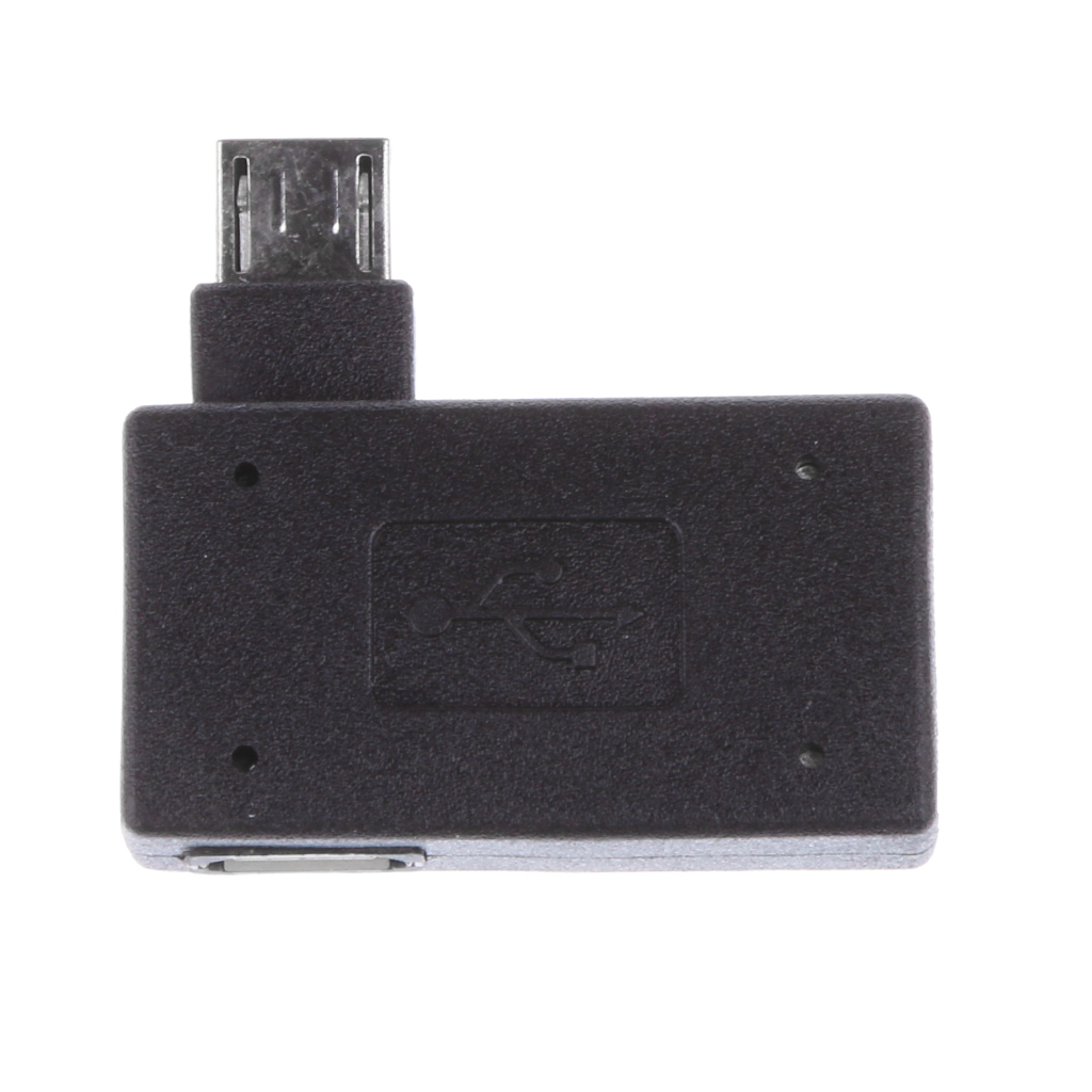 Kannettava 90 asteen vasen kulma mikro-usb 2.0 otg-muunnin isäntäsovitin usb-virta android-älypuhelimelle samsungille xiaomille