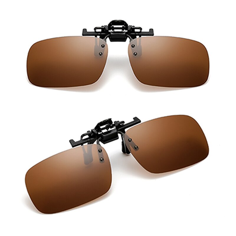Gafas de sol polarizadas con Clip, lentes de visión nocturna para conducción, gafas de sol masculinas con protección UVB UVA para hombres y mujeres, con estuche y paño para gafas