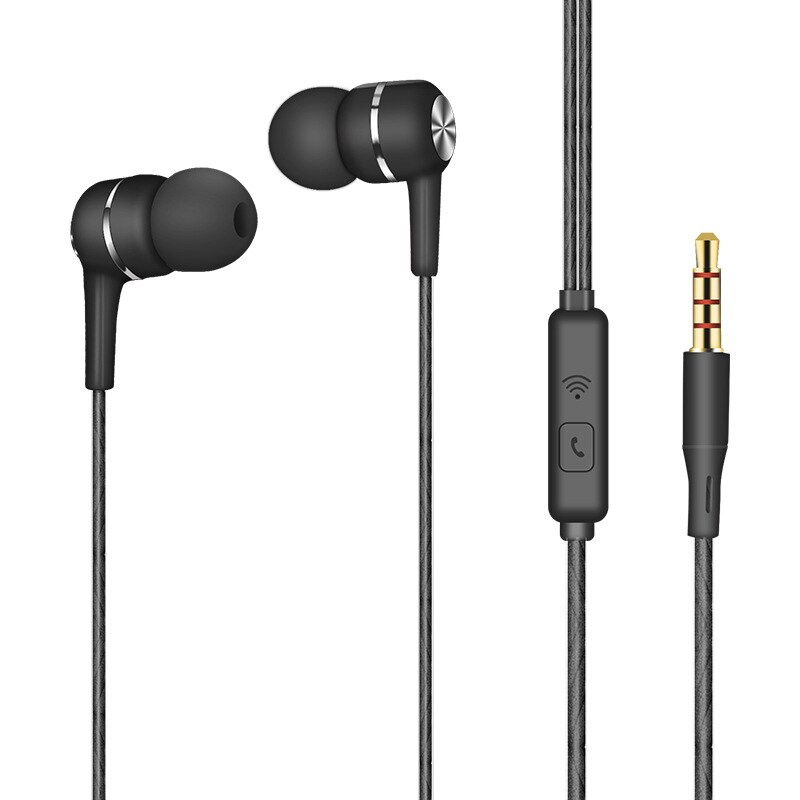 Nuovo frutti Colorati in-orecchio Auricolare Bianco per Samsung galassia S6 cablata Cuffie con Microfono 3.5mm Jack per Cuffie per il Telefono Cellulare: nero