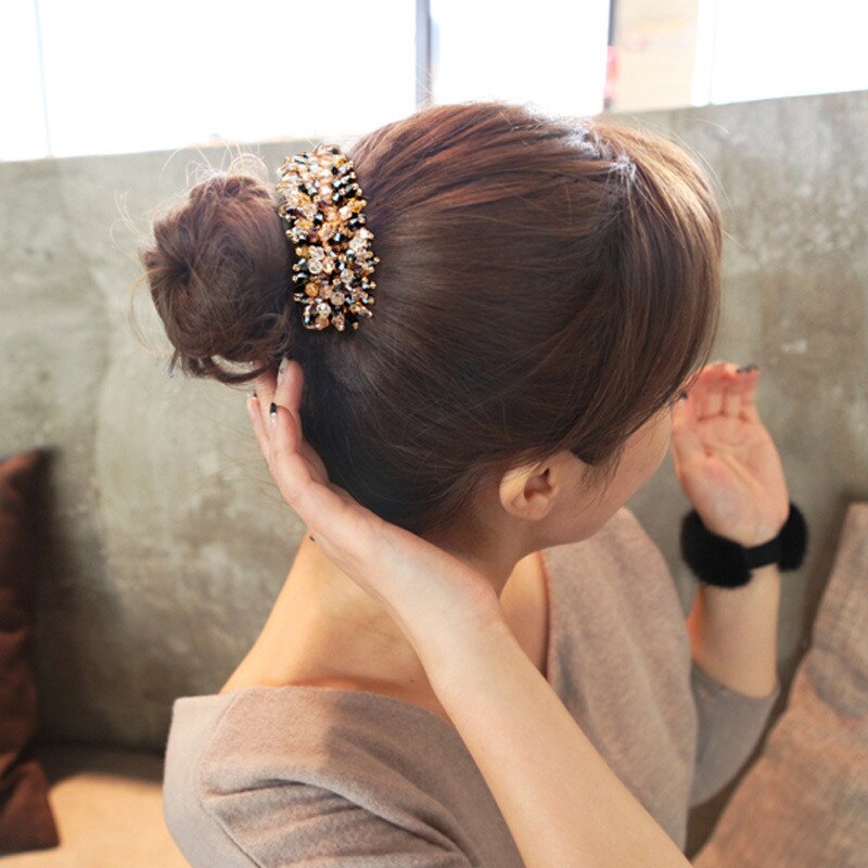 Ruban en cristal pour faire des chignon pour femmes, outils bricolage fabrication de cheveux, Style coréen, accessoires pour boucler les cheveux