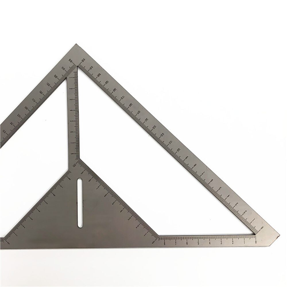 Multifunktions trekant lineal gulvafløb vinkel lineal mønster fliser lineal rustfrit stål til træbearbejdning metal måleværktøj