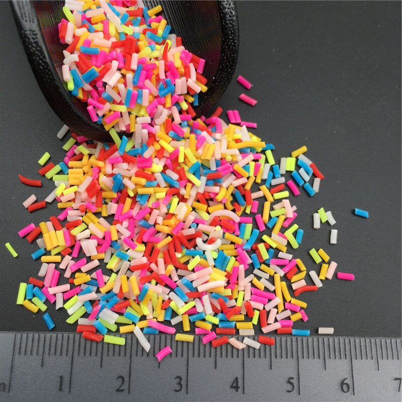 50g Kleurrijke Dot Fimo Polymer Clay Strooi Voor Snoep Klei Cake Dessert Modder Deeltjes, zachte Klei Voor Ambachtelijke Klei DIY, Slime filler