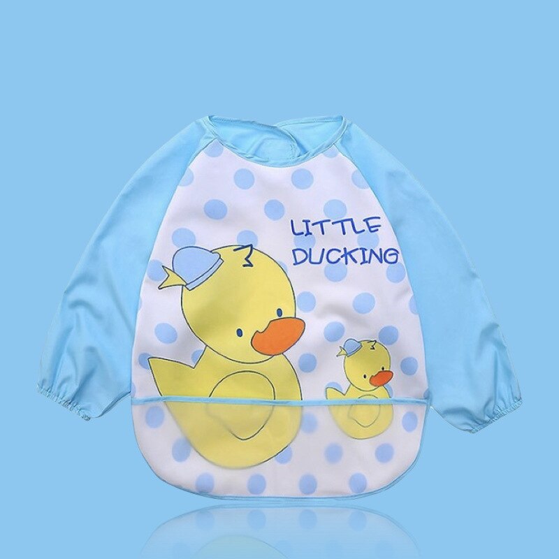 Baby Slabbetjes Leuke Cartoon Baby Anti-vuil Waterdichte Slabbetjes Baby Eten Tekening Lange Mouwen Schort Baby Dining Kleding Accessoires: D