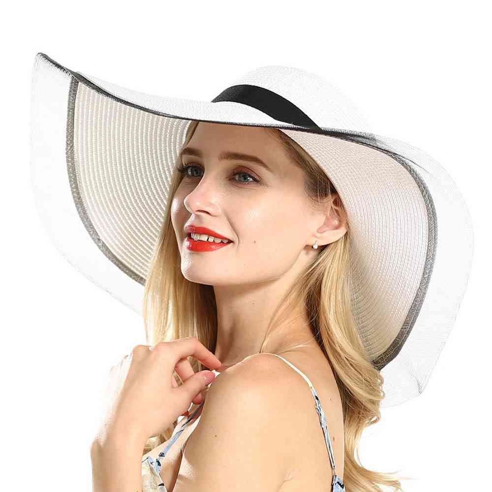 Mode Dame Strooien Hoed Vrouwen Zomer Zonneklep Zonnehoed Panama Schipper Floppy Emmer Cap Vrouwelijke Vrouw Zomer Hoed Stro Strand
