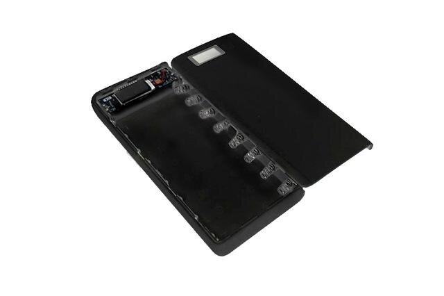 Funda de batería 18650 para iPhone 6, 6S Plus, Xiaomi: Negro