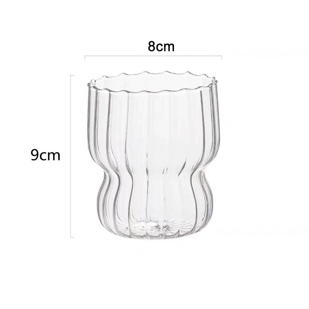 Cute Fat Cups Mug Heat-Resistant Glass Cups Household Transparent Tea Coffee Mug Cup For Breakfast Ice Cream Drinking Milk Juice