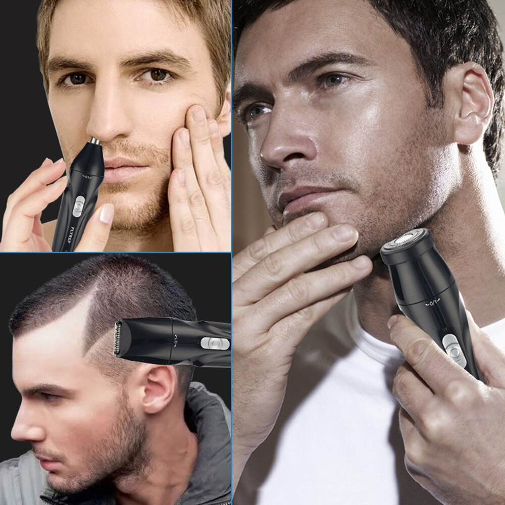 Rasoir électrique 5 en 1 Rechargeable par USB, pour le nez, les oreilles, les cheveux, les sourcils et la barbe