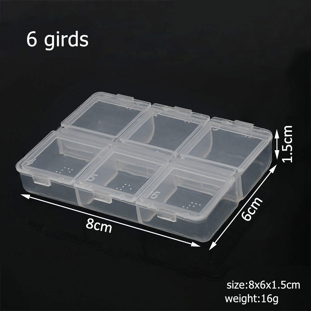 6-32 Compartments Plastic Storage Box Organizer Jewelry Container with Dividers for Beads Art DIY Crafts Sewing Jewelry Supplies: black