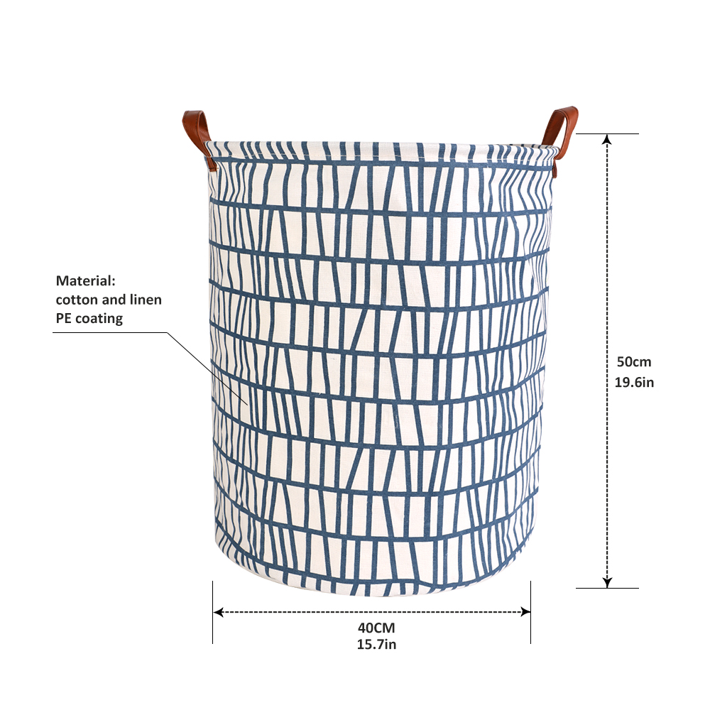 Foldable Laundry Basket Large Capacity Laundry Hamper Dirty Clothes Storage Organizer Bucket Homehold Storage Bag: Brown