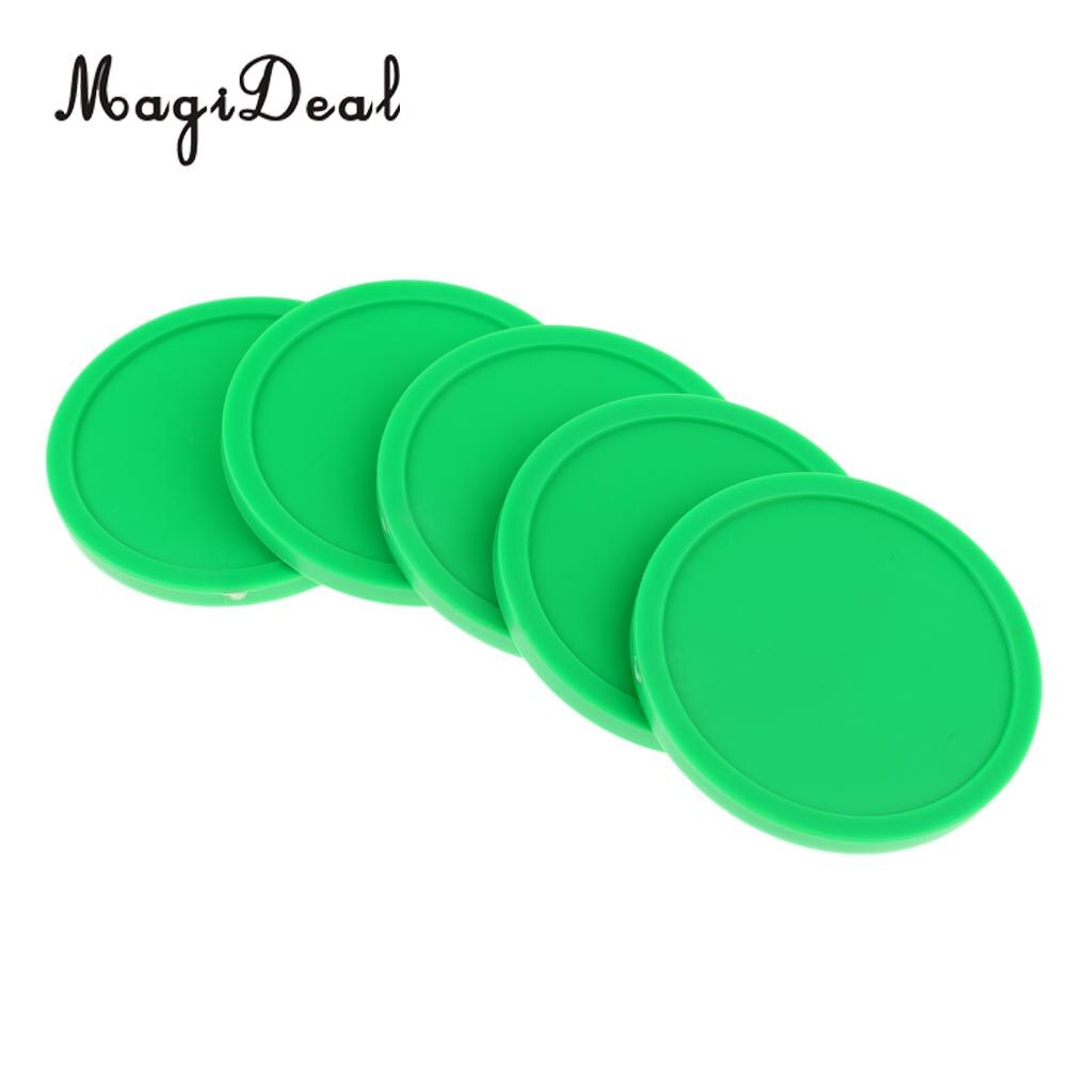 Magideal 5 stuks 82mm groene airhockey vervangingspucks voor speltafels, apparatuur, accessoires