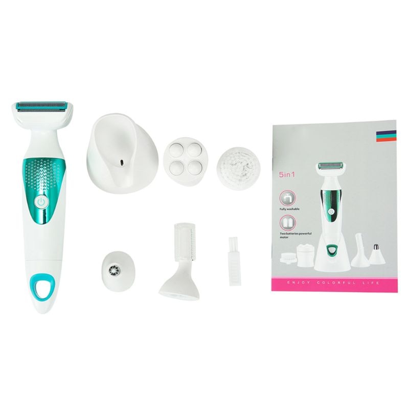 Multifunctionele Elektrische Vrouwen Wenkbrauw Oor Neus Tondeuse Scheerapparaat Trimmer Massager Reiniging Borstel Set