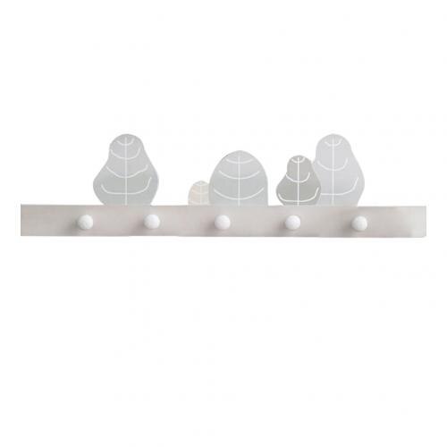 Estilo nórdico de dibujos animados pasillo sala de estar puerta llave sencilla gancho colgador para ropa: Grey CurveTreefive