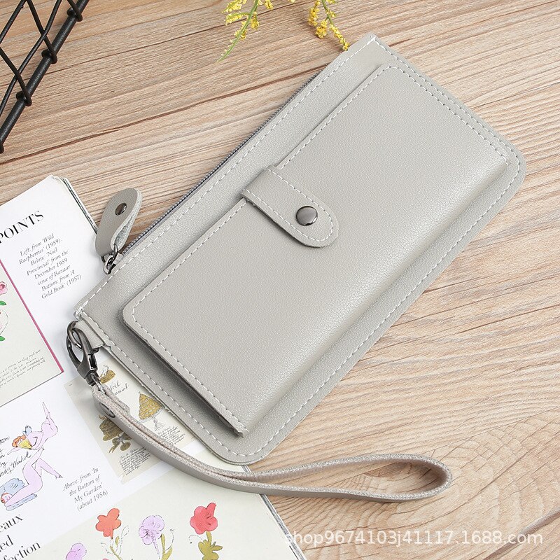Kellybelly Koreaanse Stijl Stijl Handtas Mobiele Telefoon Tas Grote Capaciteit Multifunctionele Portemonnee Portemonnee Broekzak: Light Gray