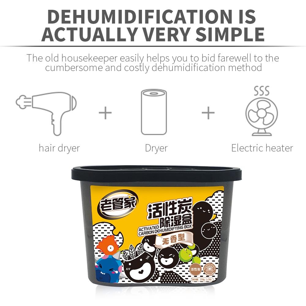 Charbon actif déshumidification boîte déshumidificateur hygroscopique déshumidificateur sac pratique déshydratant maison ménage