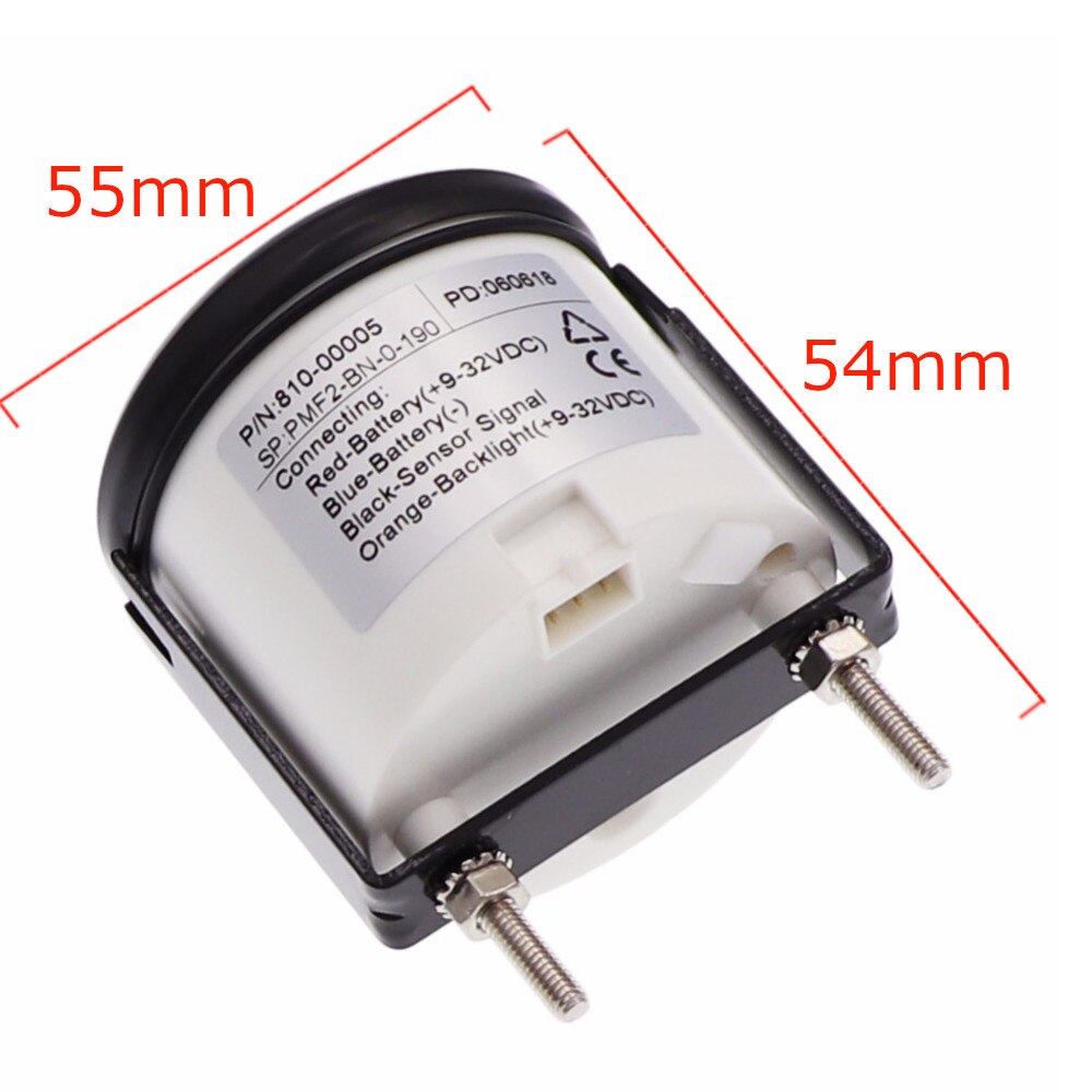 2''52mm Lcd Display Digitale Brandstofmeter Meter 240 ~ 33ohm /0 ~ 190ohm Olie Meter Indicator Met Rode backlight Voor Auto Boot 9-32V