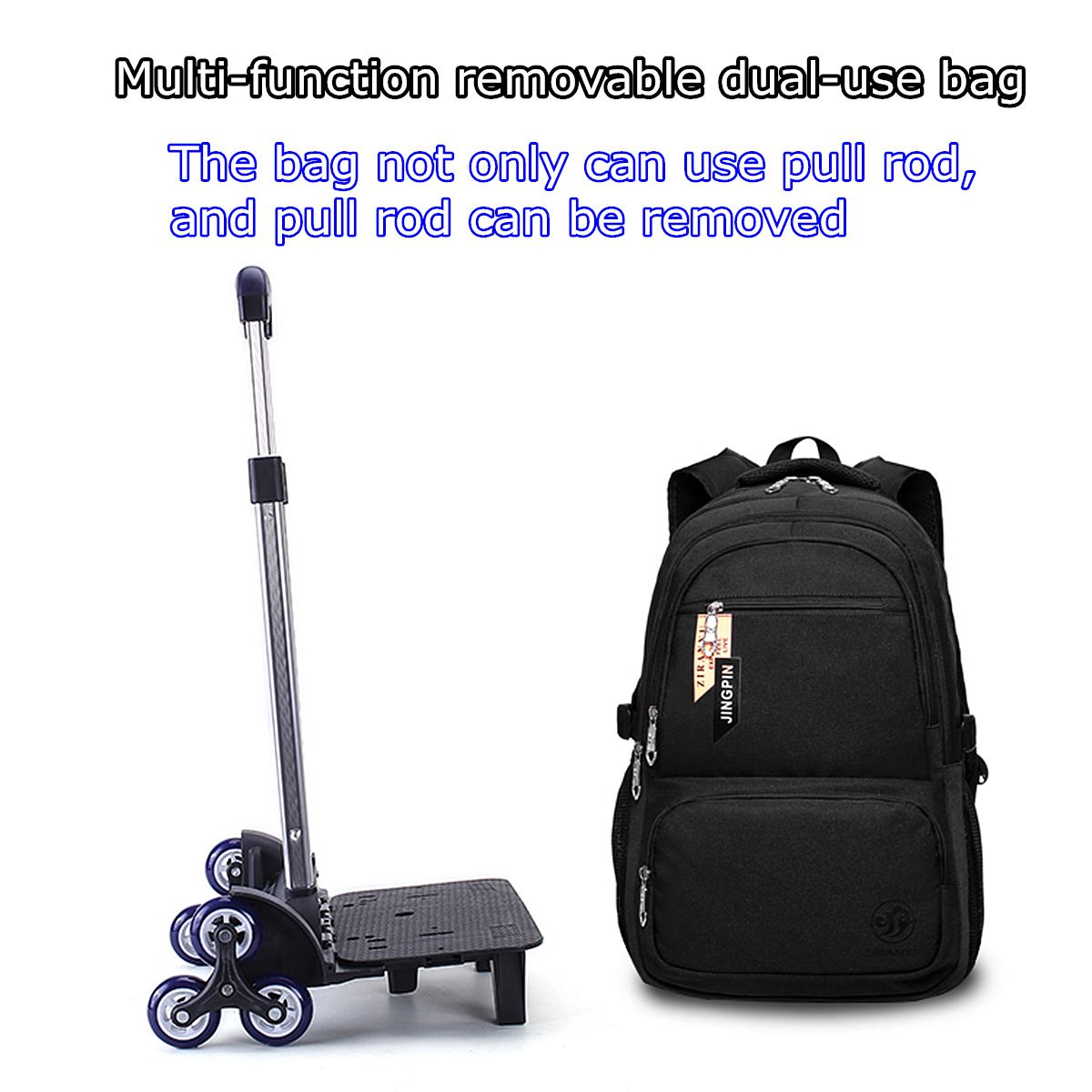 Highcapacity Student Shoulder Backpack Rolling Luggage Children