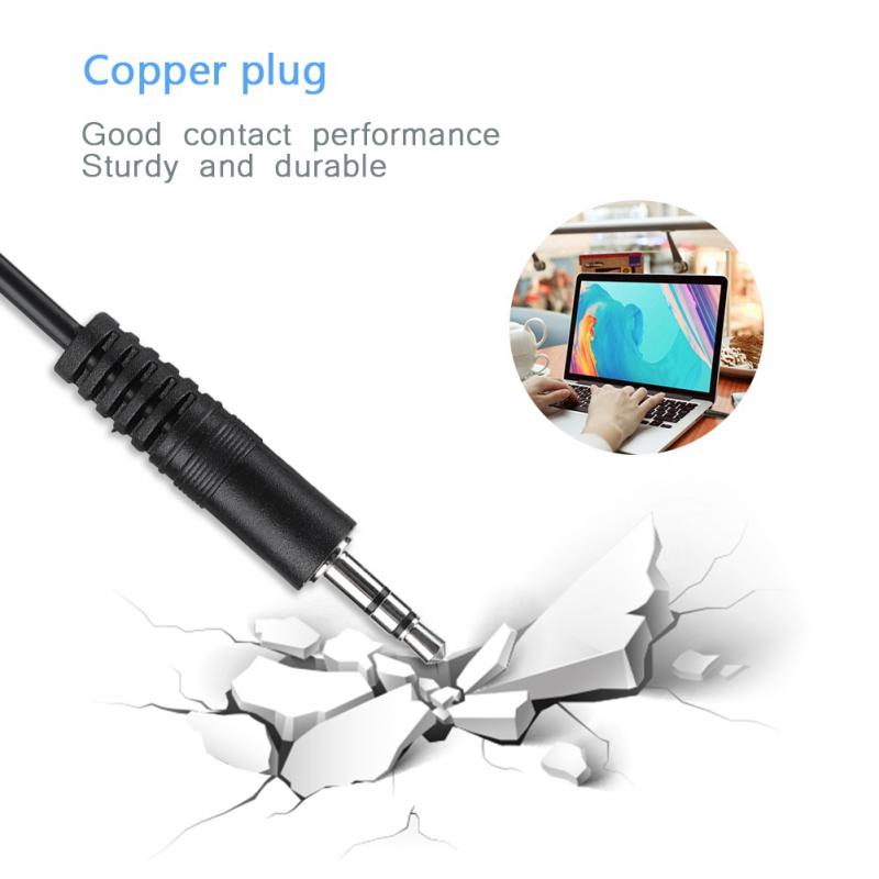 3.5mm Copper Male to Male Shielded Audio Cable for Speakers Headset With AUX-Input Jack 10m 15m 20m 30m Optional