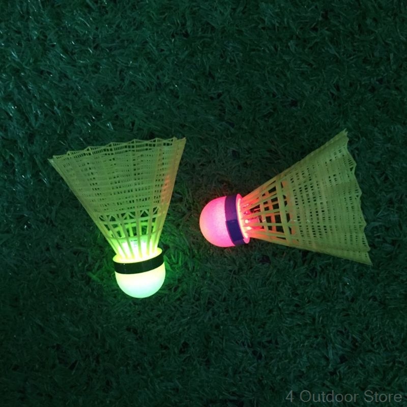 2 Stuks Led Verlichting Badminton Birdies Glow In The Dark Night Nylon Shuttle Jy01 20